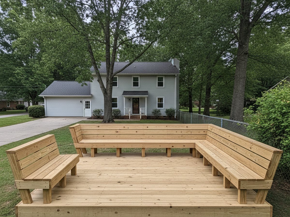 Custom Deck Design completed by Majestic Deck in Prichard, AL