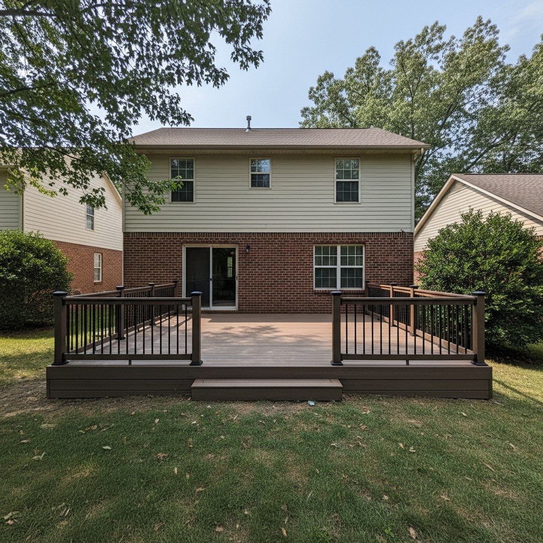 Composite Decking Installation completed by Majestic Deck in Prichard, AL