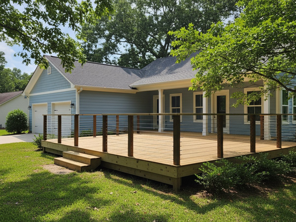 Majestic Deck crew at work on a home in Mobile, AL